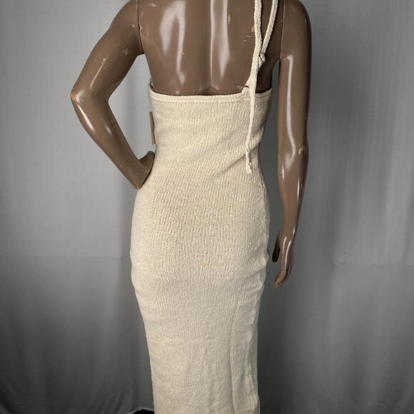 JLUXLABEL Women’s Sea Soul One-Shoulder Midi Dress Ivory Size M - Picture 7 of 10